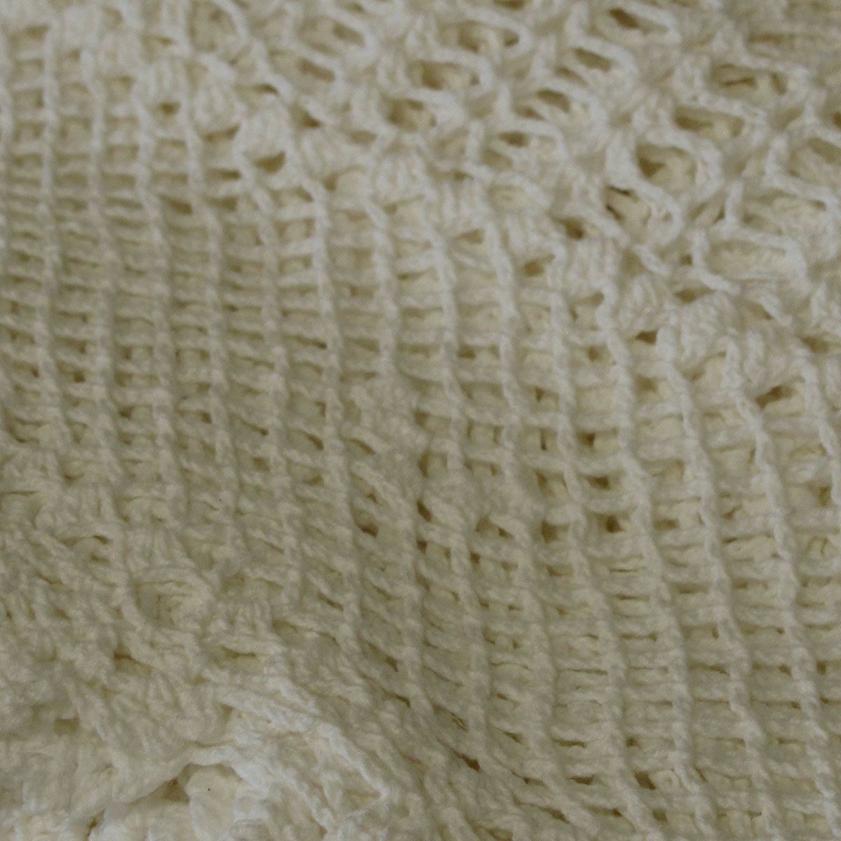Linen Knitted Crochet Cotton Tablecloth Square 137 x 137cm Scalloped Edge 4-Seater - SuperSaverAU - view 4