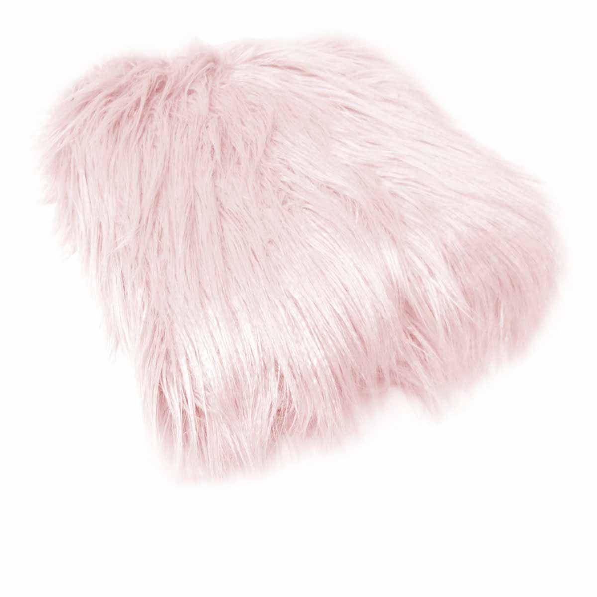 Mia Luxury Long Hair Faux Fur Throw Rug 127 x 152 cm Pale Pink - SuperSaverAU - view 1