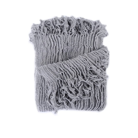 Dylan Knitted Throw Rug 127 x 152 cm - Soft Neutral Tones, Easy Care Acrylic - SuperSaverAU - view 1