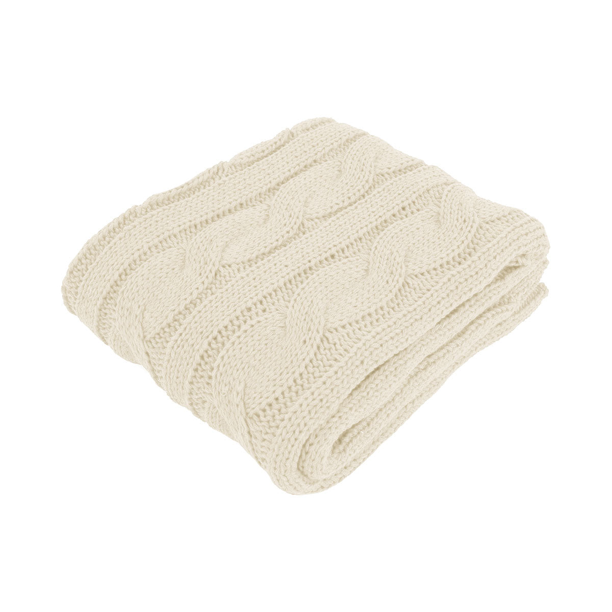 Hudson Knitted Throw Rug 127 x 152 cm - Soft Polyester, Classic Design - SuperSaverAU - view 1