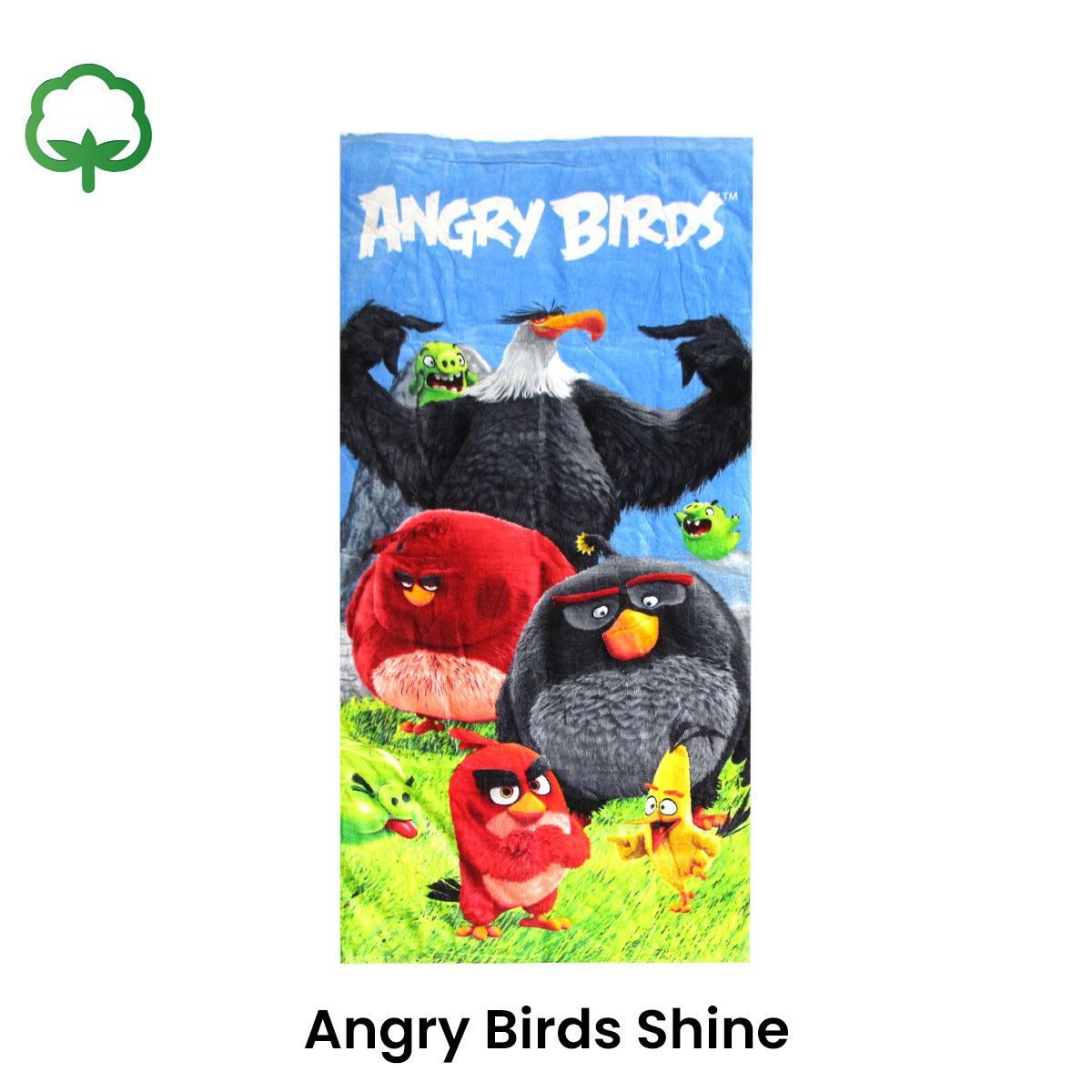 Kids Fun Theme Cotton Beach Towel 70 x 140 cm Angry Birds Shine - SuperSaverAU - view 2