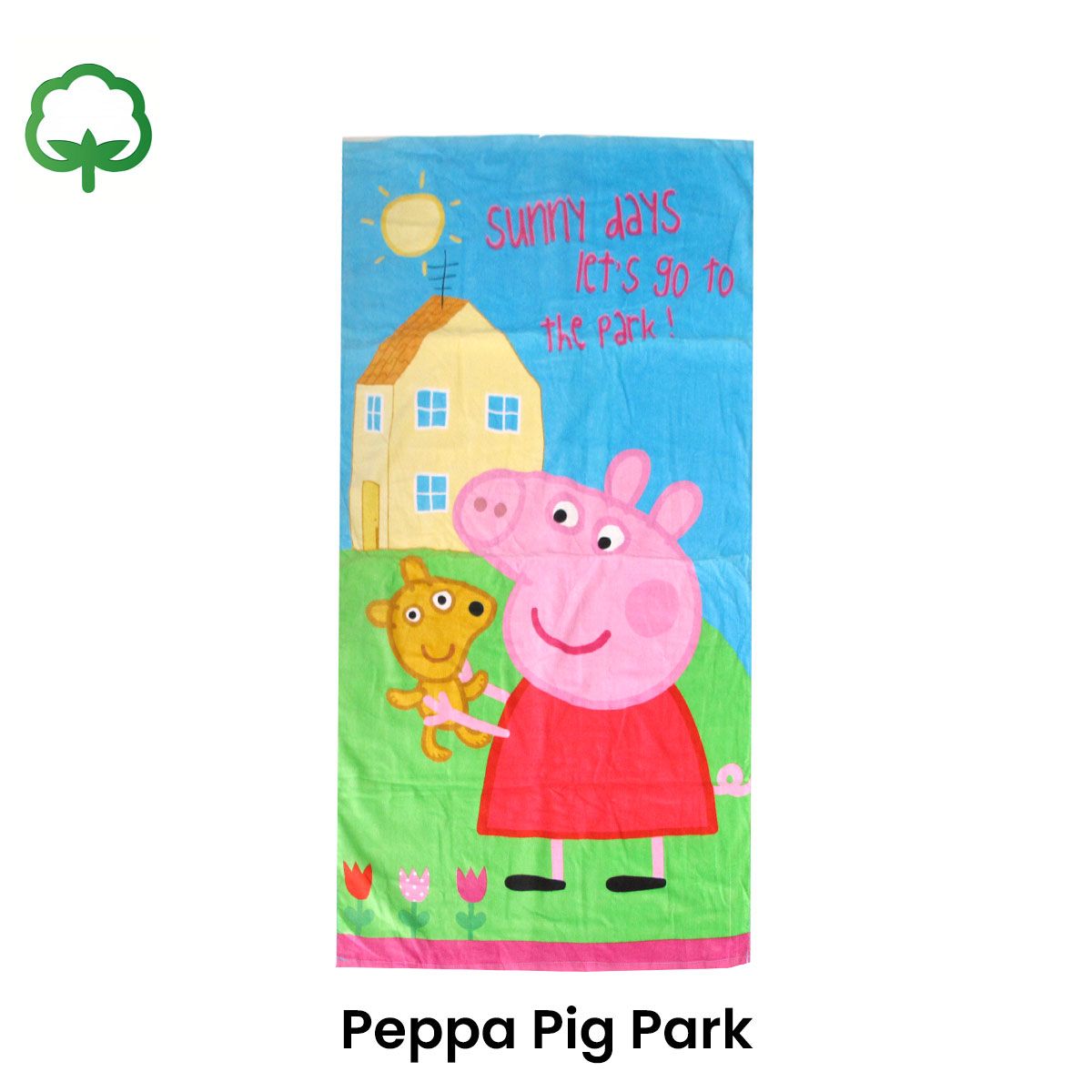 Kids Fun Theme Cotton Beach Towel 70 x 140 cm Peppa Pig Park - SuperSaverAU - view 2