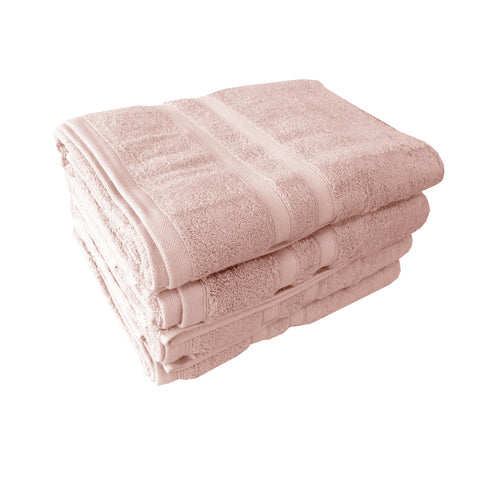 Premium Melissa Cotton Bath Towels 600GSM - Coral, Set of 4