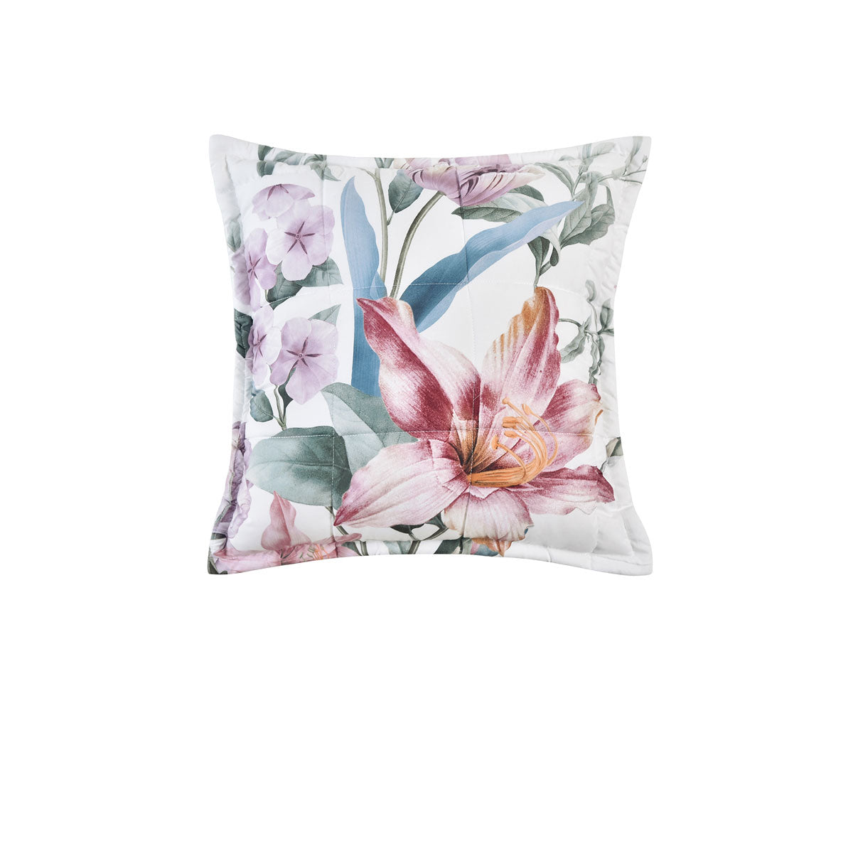 Bianca Floral Design Carmela White Coordinate Cushion 43 x 43cm - SuperSaverAU - view 1