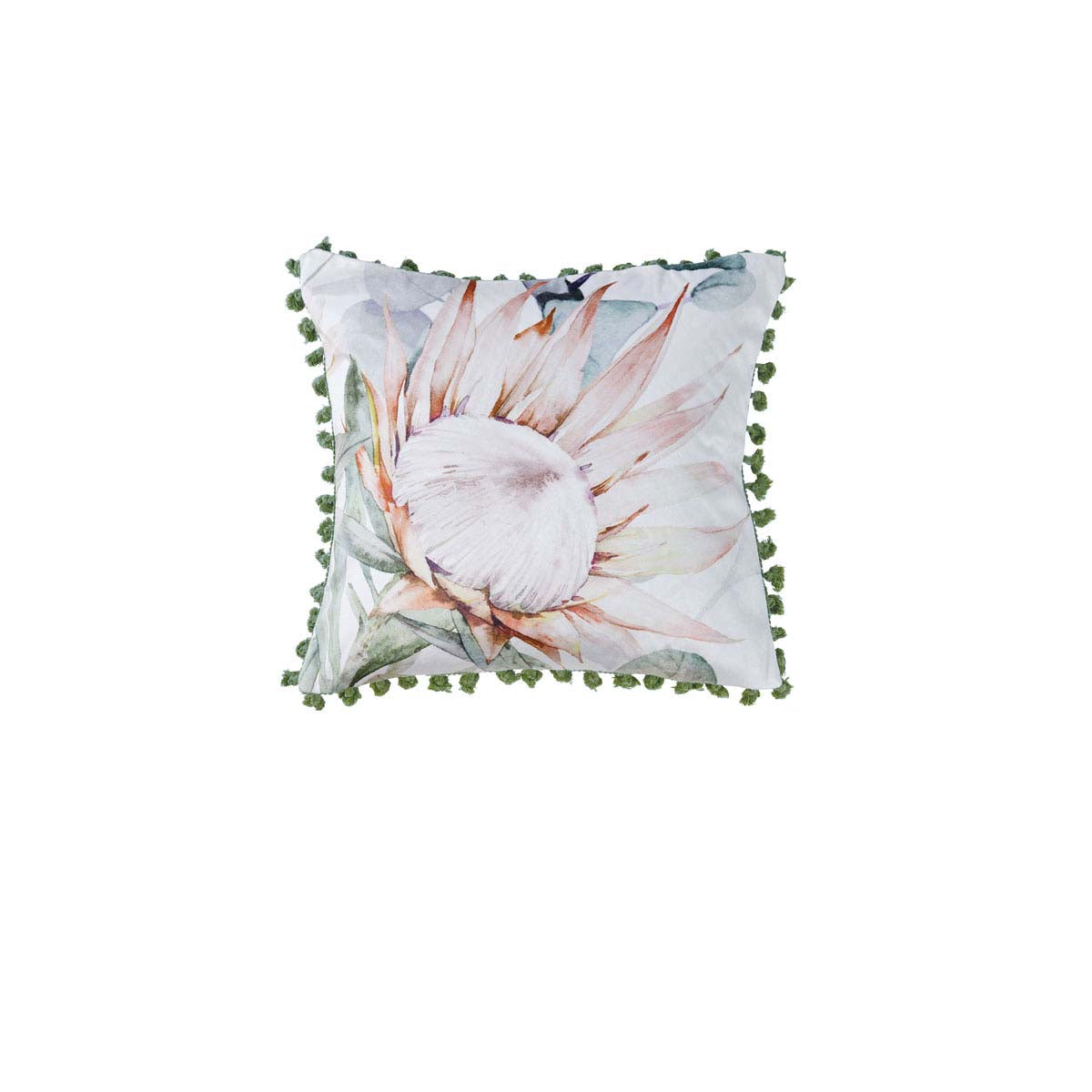 Bianca Helensvale White Filled Cushion 43 x 43cm - Velvet - SuperSaverAU - view 1