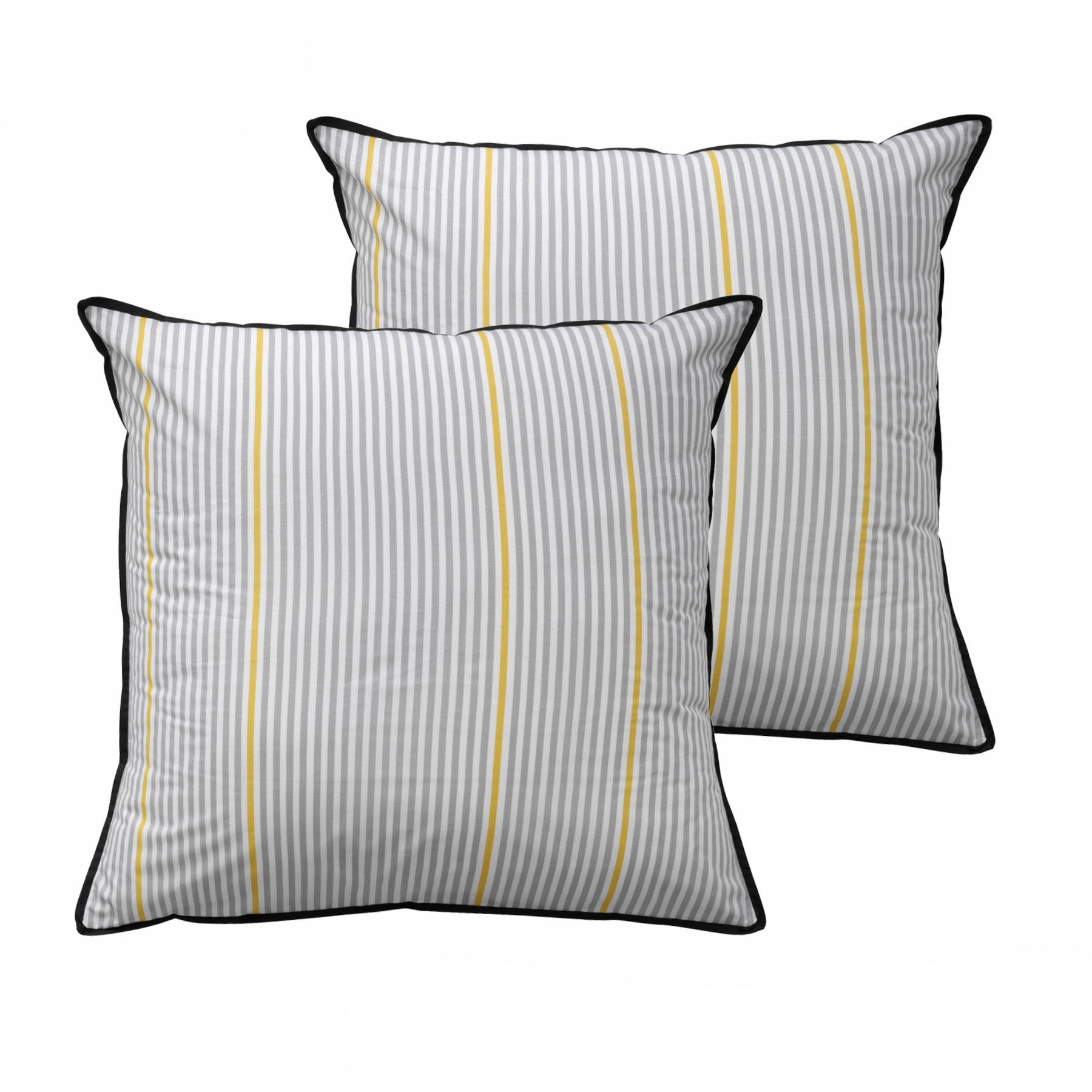 Bianca Baxter Grey European Pillowcases 65x65 cm - Geometric Print, Soft Polyester Cotton - SuperSaverAU - view 1