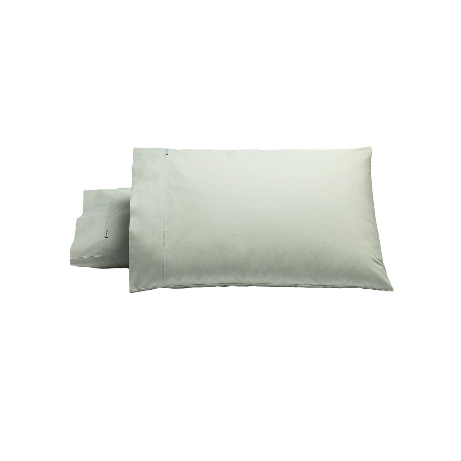Bianca Heston Cotton Percale Standard Pillowcases 300TC Silver - 2 Pack 48x74cm - SuperSaverAU - view 1