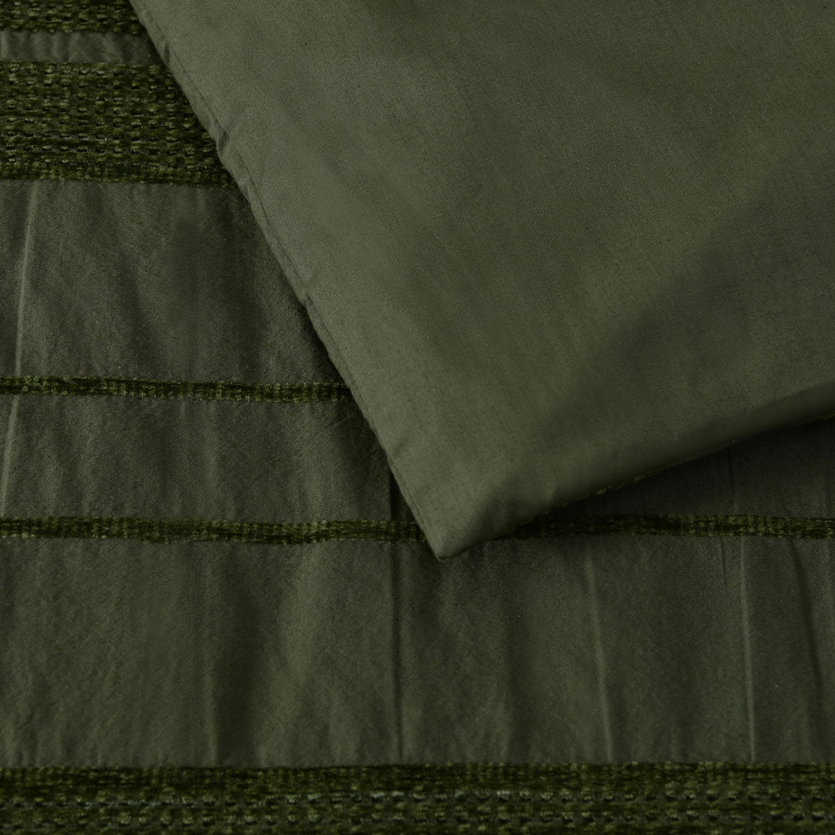 Bianca Avery Forest Chenille Stripe Quilt Cover Set – King
