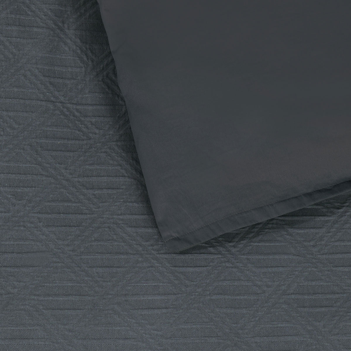 Bianca Hallston Charcoal Pre-Washed Cotton Quilt Cover Set – King