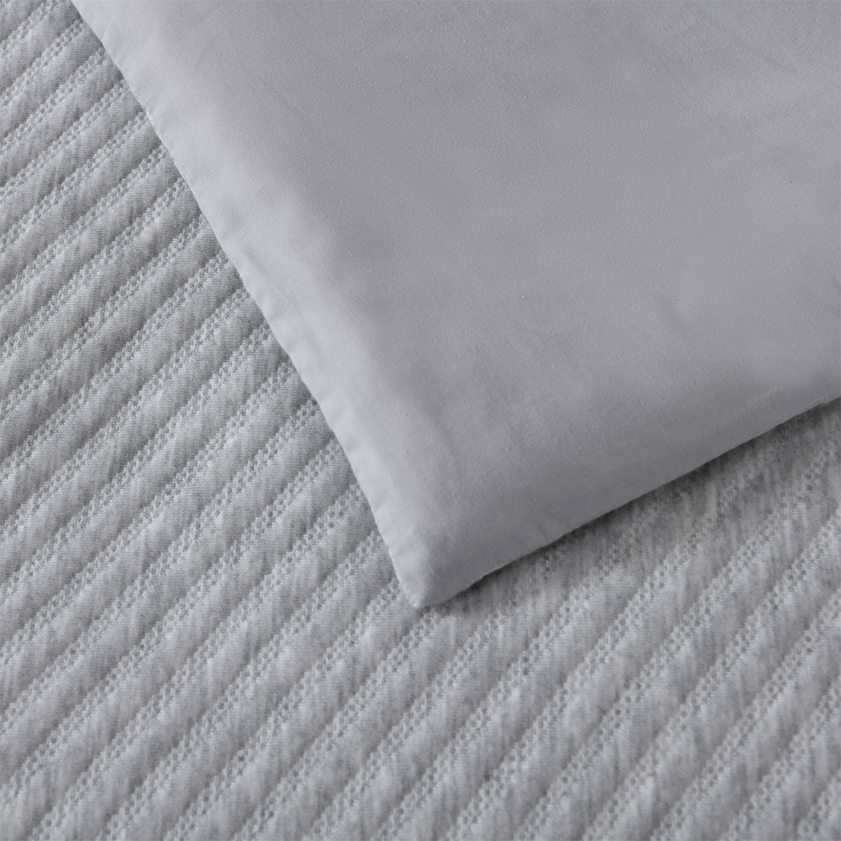Bianca Pesaro Grey Quilt Cover Set King - Polyester Cotton - SuperSaverAU - view 5
