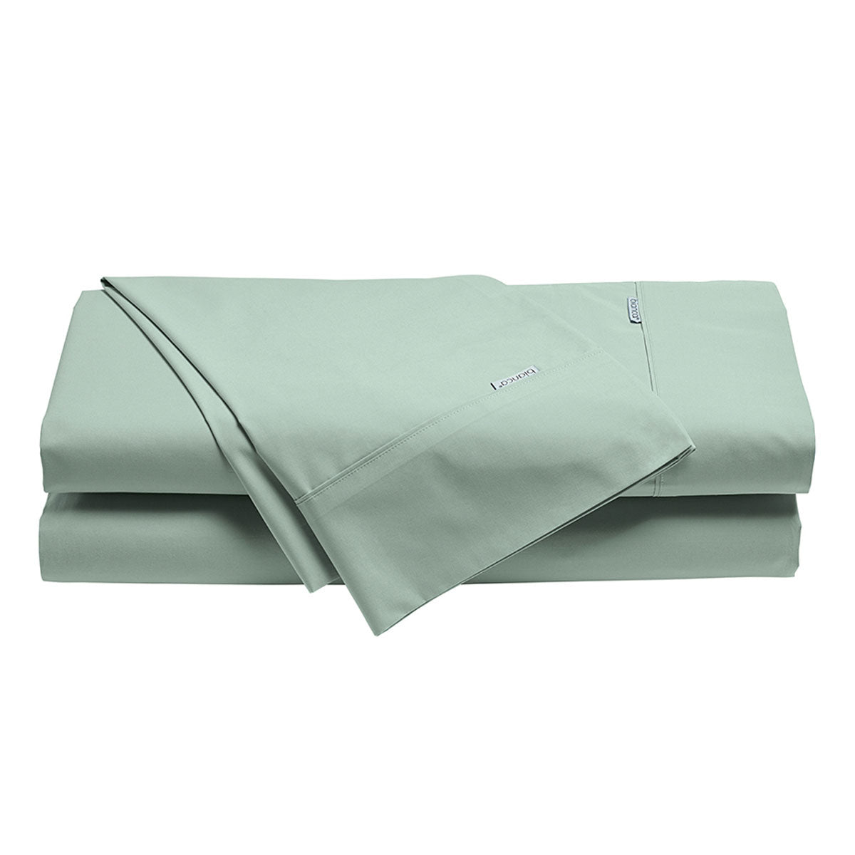 Bianca Heston Cotton Percale Sheet Set with 300TC Finish - Sage, Double