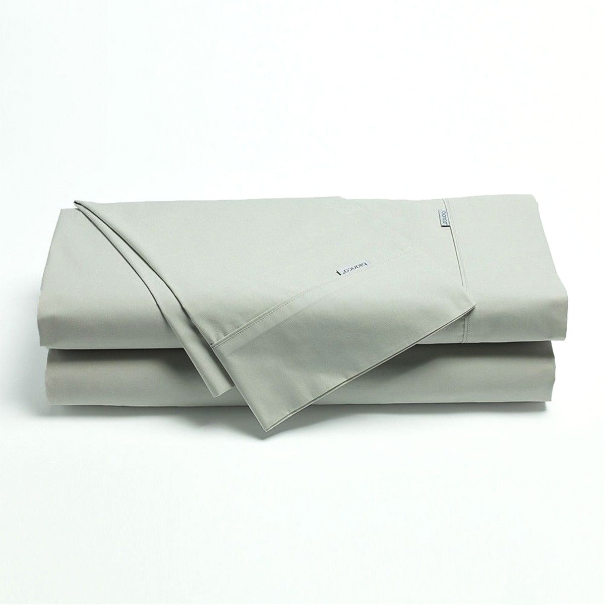 Bianca Heston Cotton Percale Sheet Set 300TC - Silver, Long Single