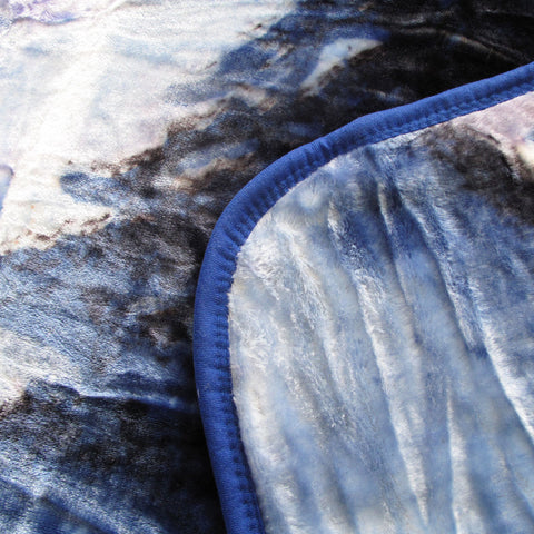 375gsm 1 Ply 3D Print Faux Mink Blanket Queen 200x240 cm Winter Wolf Design - SuperSaverAU - view 1