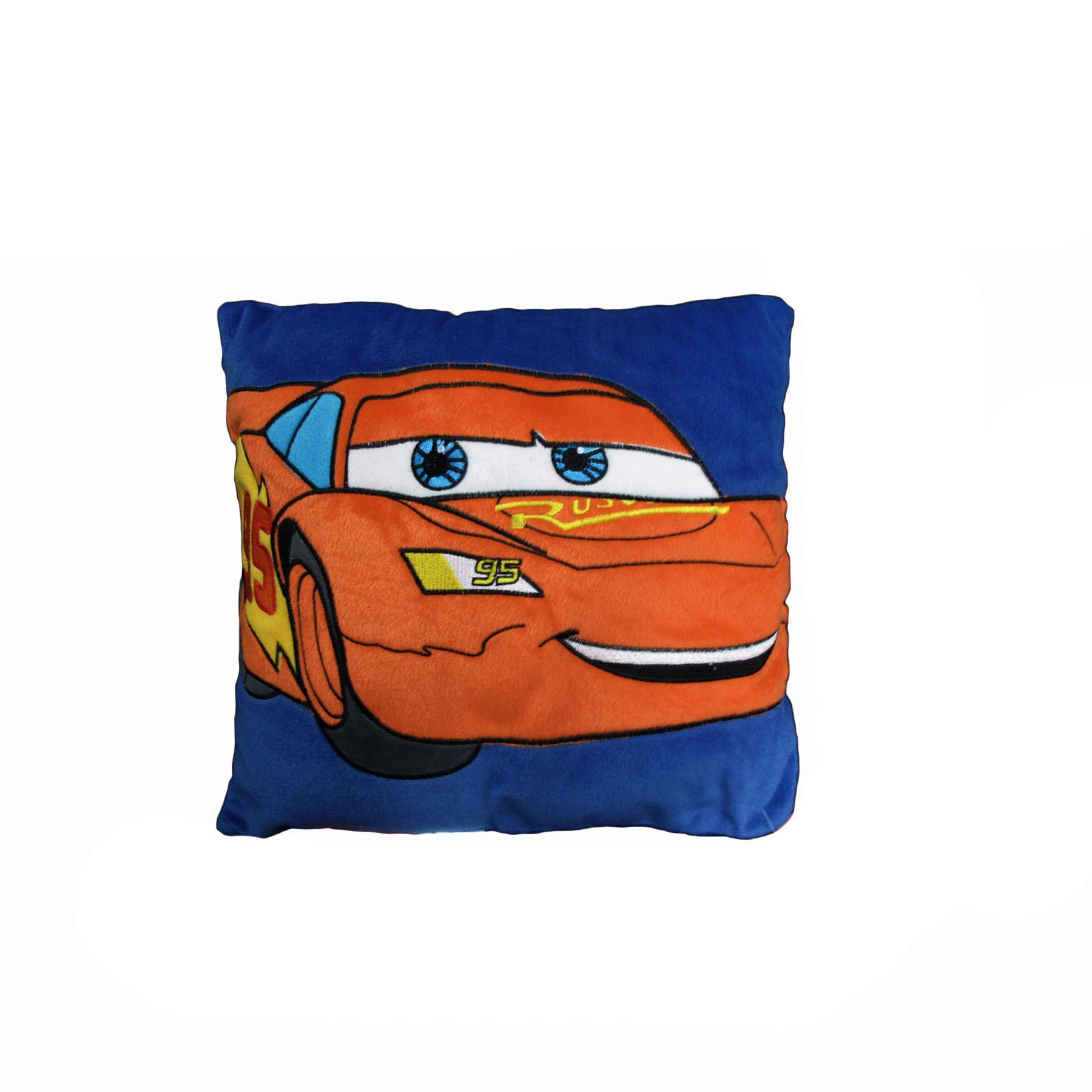 Disney Pixar Cars McQueen Embroidered Cushion - 33 x 33 cm, Soft Polyester - SuperSaverAU - view 1