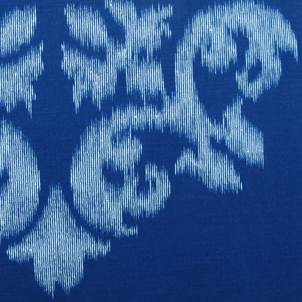 225TC Geo Damask Cotton Rich Easy Care Quilt Cover Set King - White & Blue - SuperSaverAU - view 2