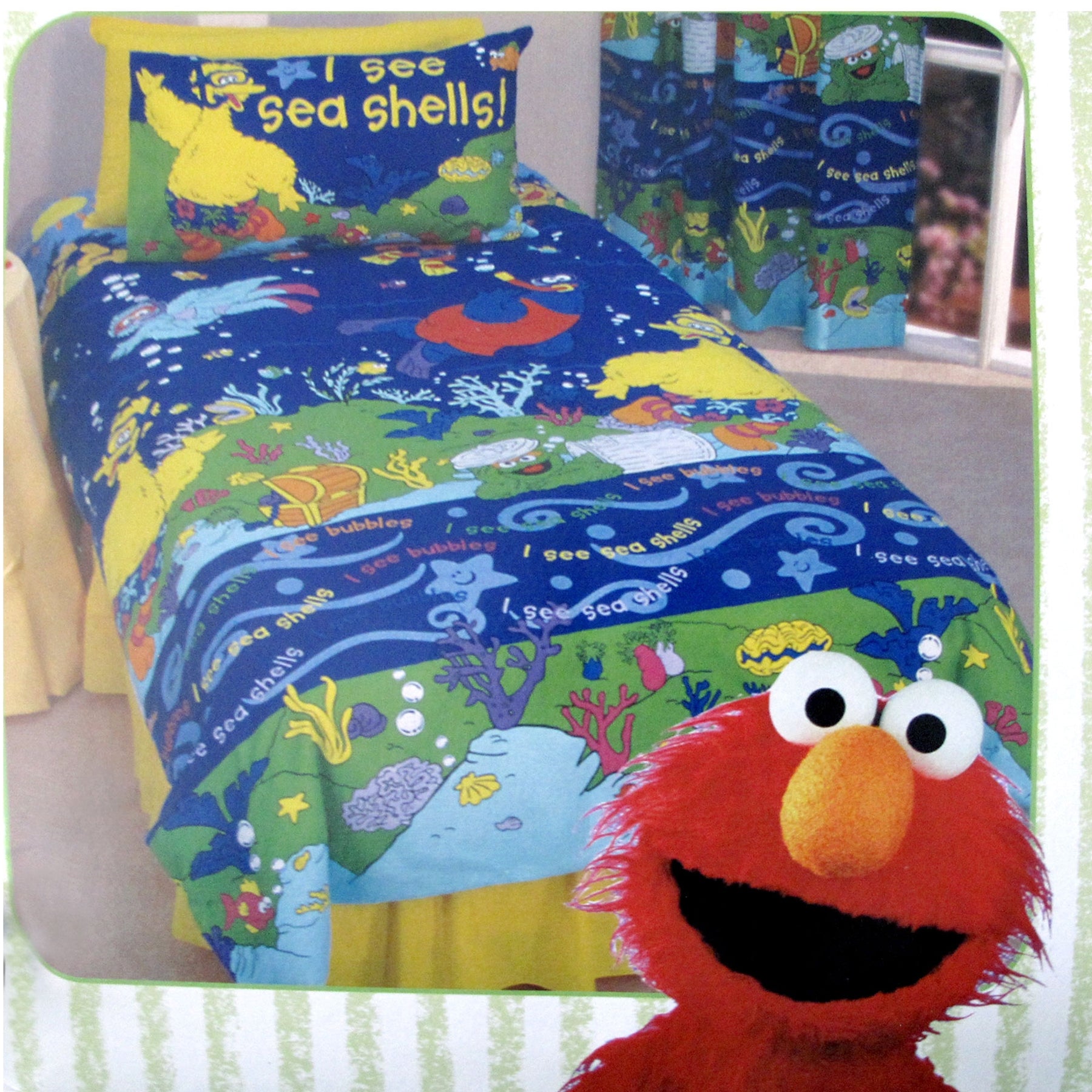 Sesame Street Quilt Cover Set Single - 140 x 210 cm, Cartoon Characters Design - SuperSaverAU - view 1