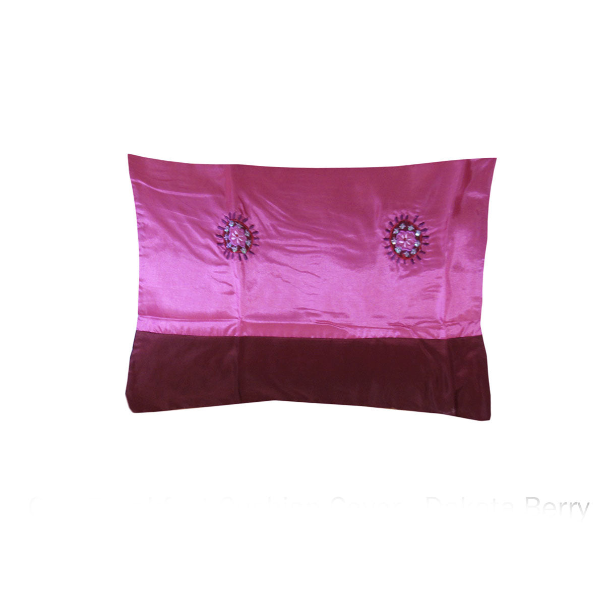 Phase 2 Dakota Breakfast Cushion Cover Floral Embroidery 30 x 40 cm Berry Plum - SuperSaverAU - view 1