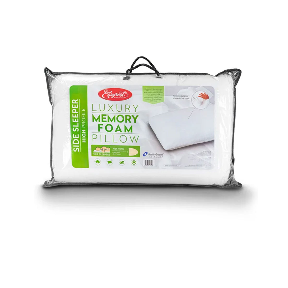 Easyrest Luxury Memory Foam High Profile Pillow 65 x 40 + 12cm with Bonus Cover - SuperSaverAU - view 1