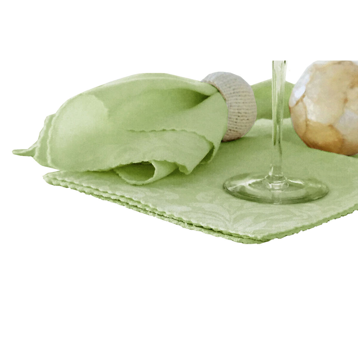 Hoydu Set of 6 Damask Embossed Polyester Cotton Napkins 40 x 40 cm - SuperSaverAU - view 1