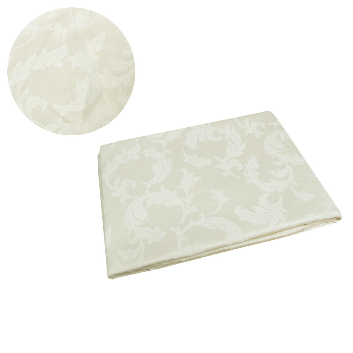 Assorted Damask Jacquard Polyester Tablecloth 180cm Round - Elegant Design - SuperSaverAU - view 1