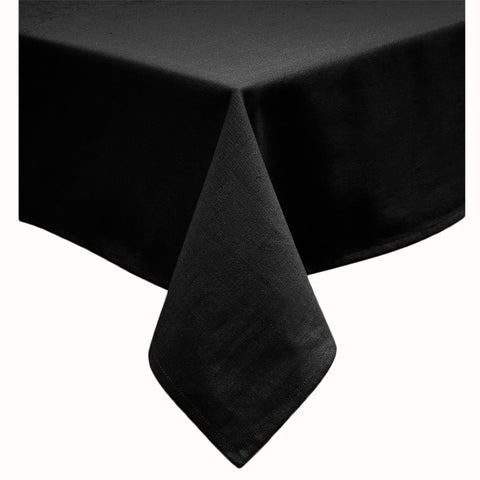 Hoydu Cotton Blend Table Cloth 180cm Round - Pirate Black, Solid Design - SuperSaverAU - view 1