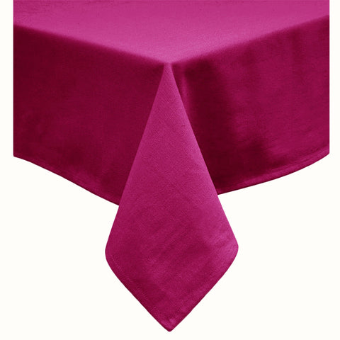 Hoydu Cotton Blend Table Cloth 160cm x 260cm - Fuschia, Machine Washable - SuperSaverAU - view 1