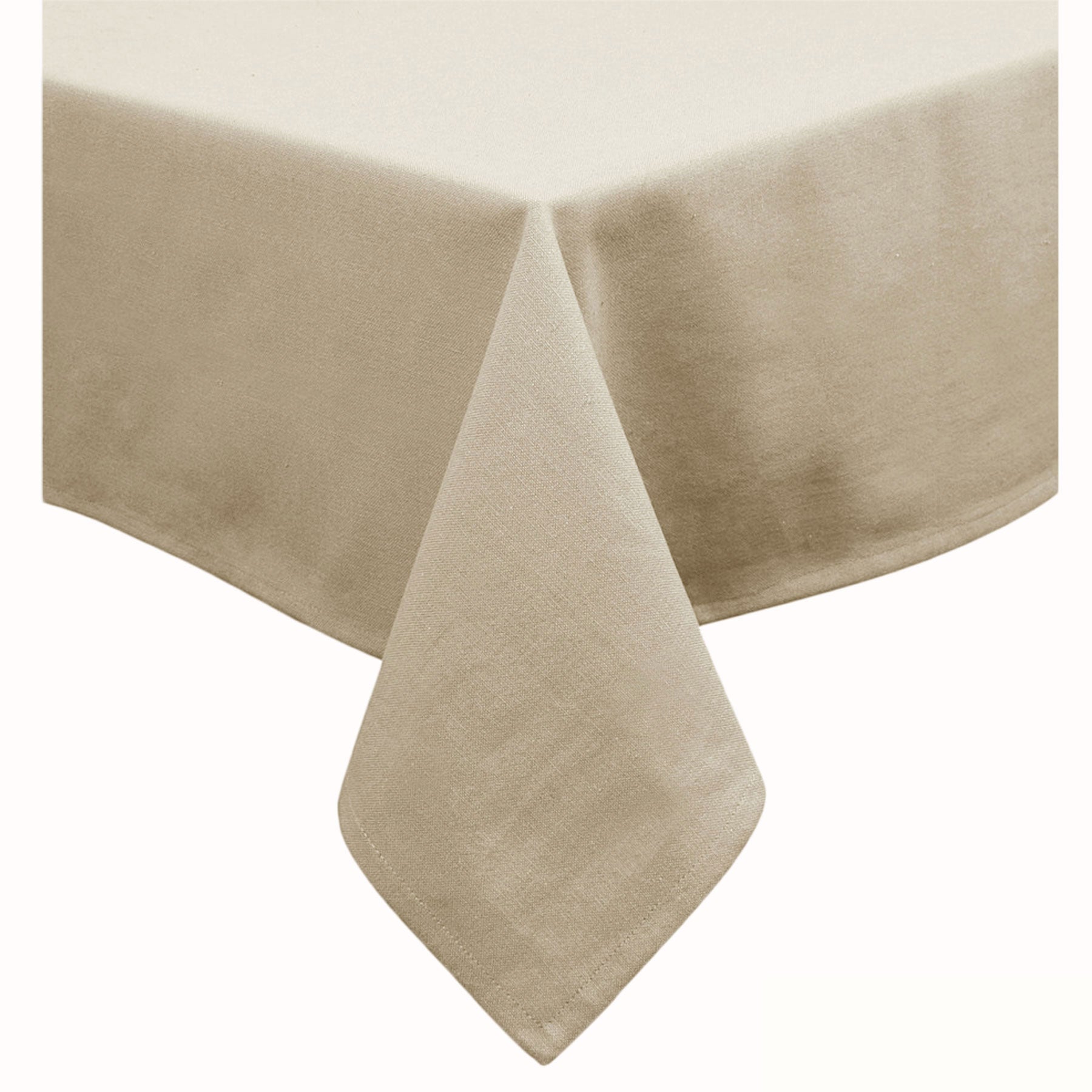 Hoydu Cotton Blend Table Cloth 160cm x 260cm - Pebble, Machine Washable - SuperSaverAU - view 1
