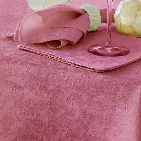 Hoydu Damask Embossed Tablecloth 160 x 260 cm Mauveglow, Wrinkle Free - SuperSaverAU - view 1