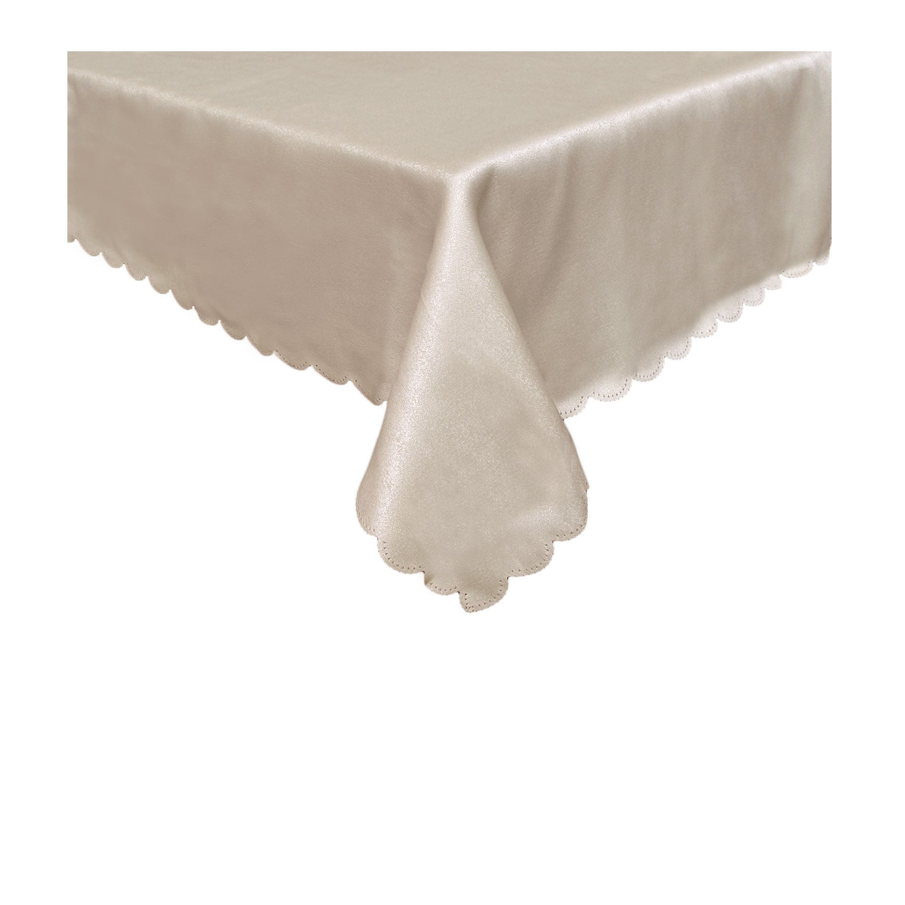 Jacquard Table Cloth Mist Taupe 150 x 270 cm - Stain Resistant, Elegant Design - SuperSaverAU - view 1