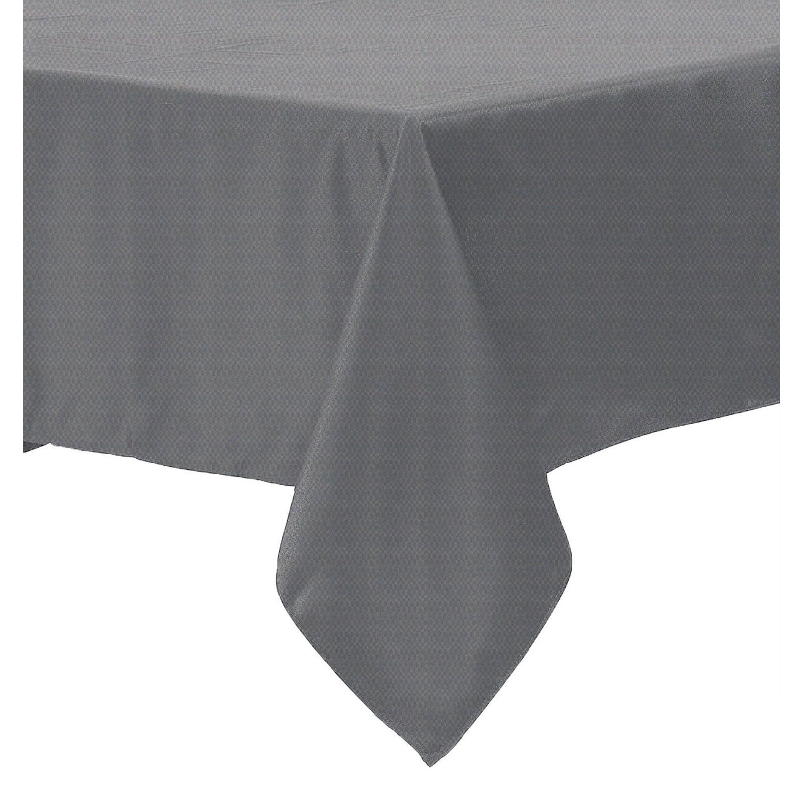 Polyester Cotton Tablecloth Grey 180 cm Round - Solid Color Design, Machine Washable - SuperSaverAU - view 1