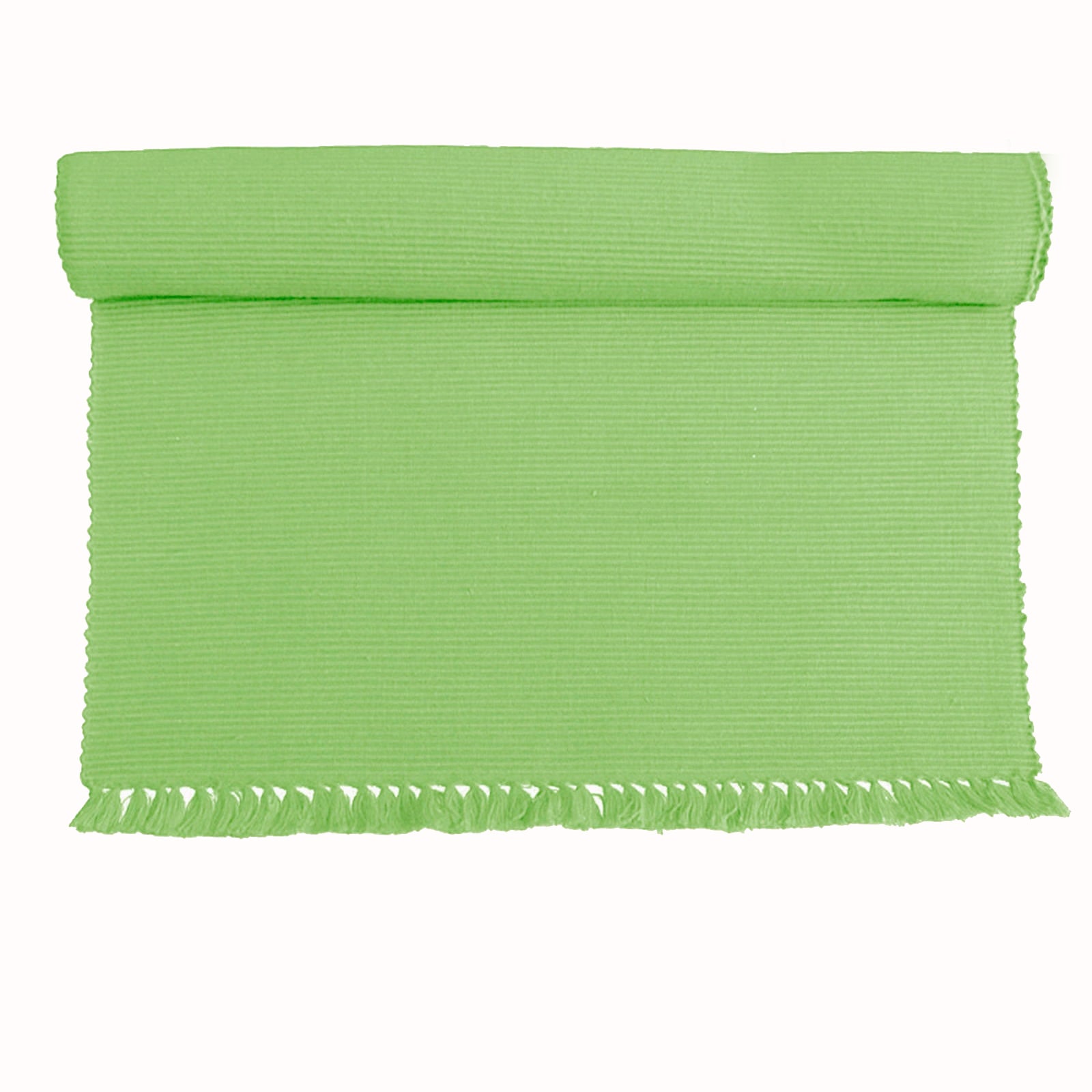 Hoydu Set of 2 Cotton Ribbed Placemats 35cm x 48cm Apple Green Machine Washable - SuperSaverAU - view 1