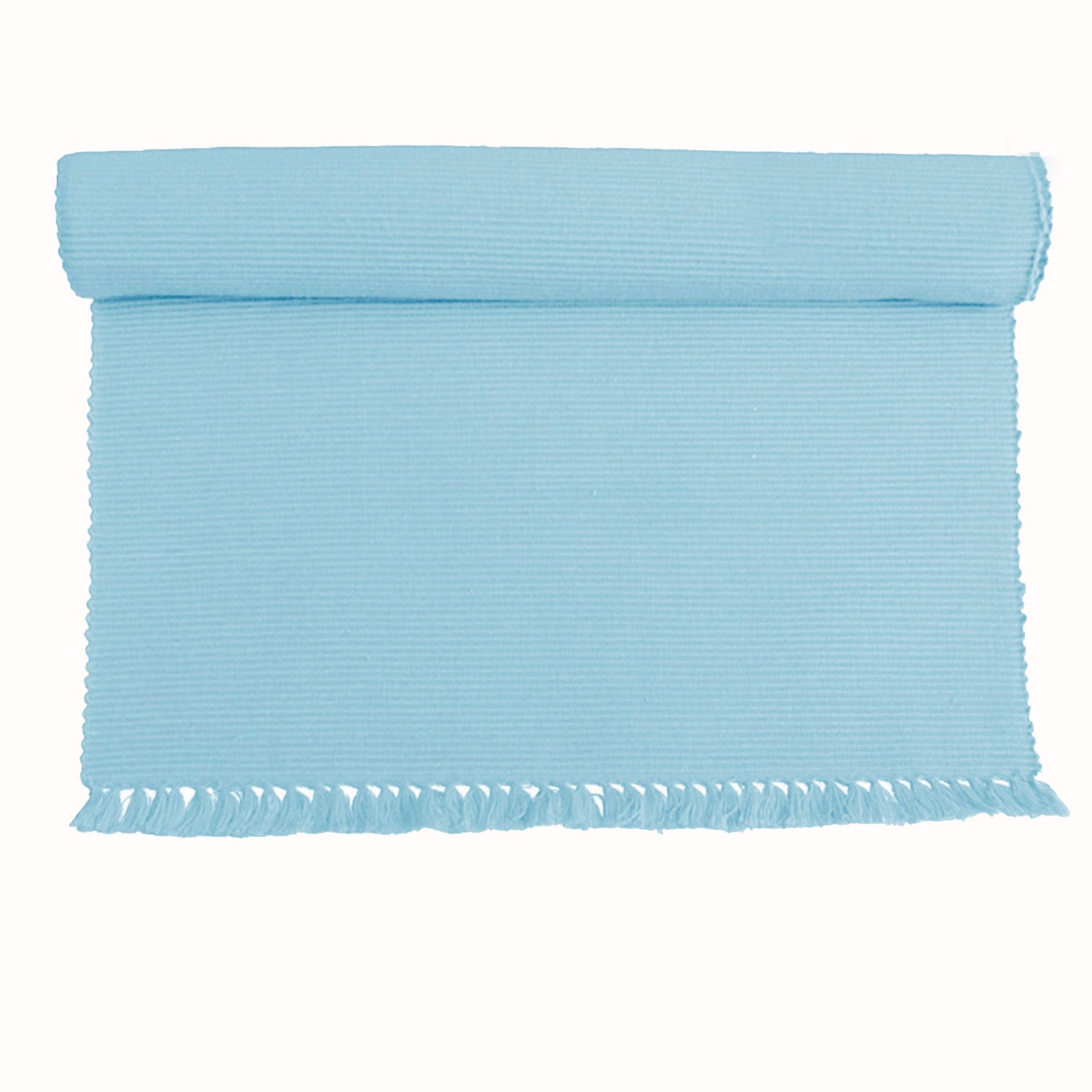 Hoydu Set of 2 Cotton Ribbed Placemats 35cm x 48cm Sky Blue, Machine Washable - SuperSaverAU - view 1