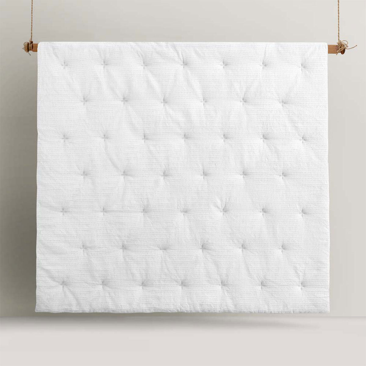 Accessorize Soho Waffle White 3 Piece Comforter Set Queen - Textured Design, Polyester Filling - SuperSaverAU - view 1