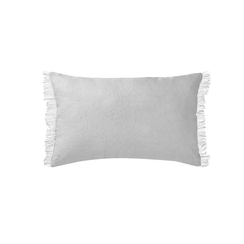Vintage Design Homewares Dove Grey French Linen Filled Cushion Oblong 35cm x 55cm - SuperSaverAU - view 1