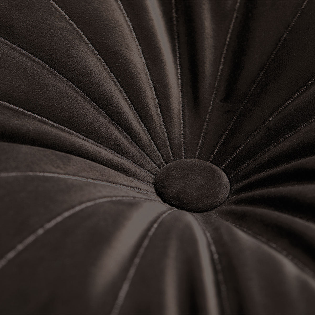 KAAT Amsterdam Mandarin Round Velvet Filled Cushion – Brown 40cm