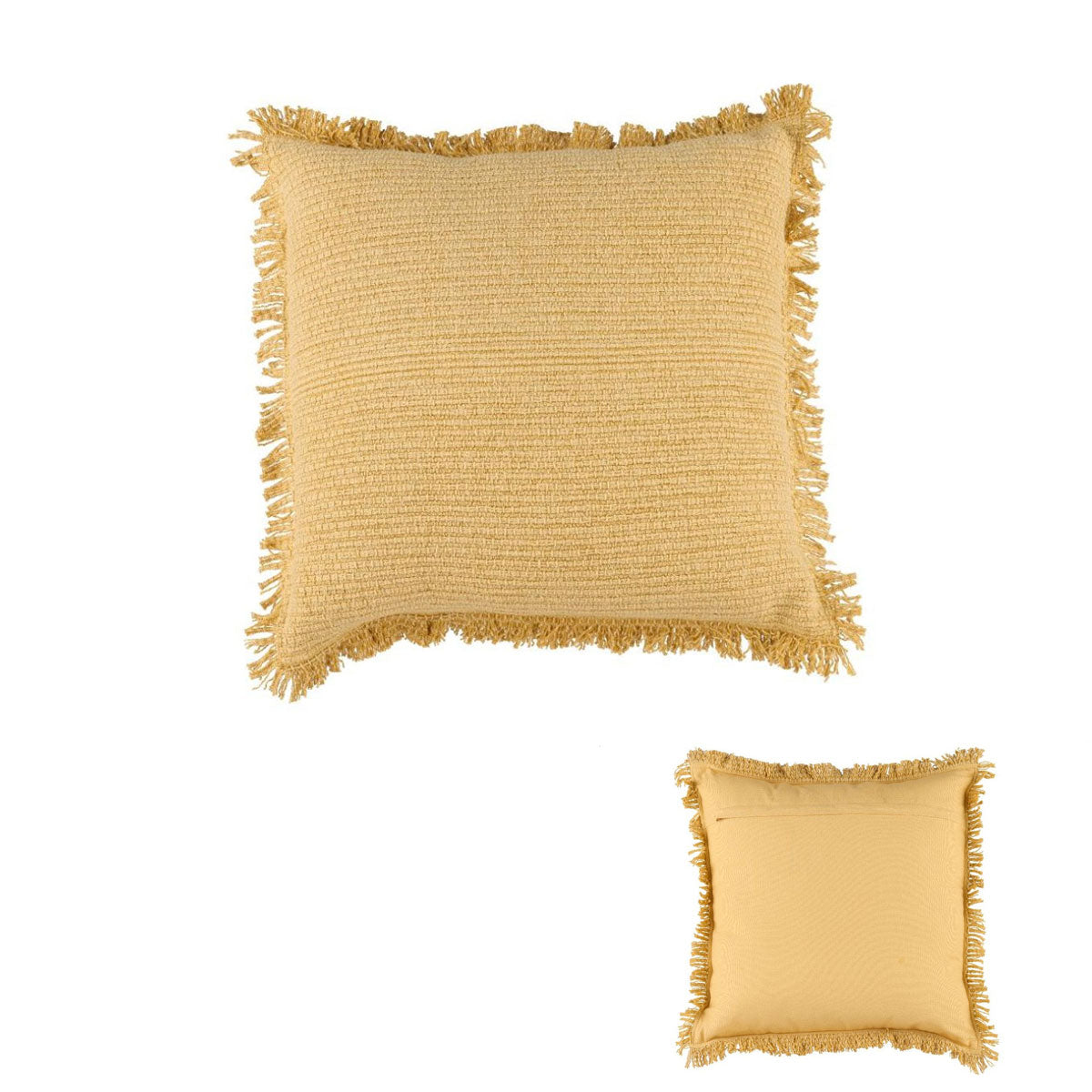 Accessorize Nova Yellow Square Filled Cushion 45cm x 45cm - Knitted Design - SuperSaverAU - view 1