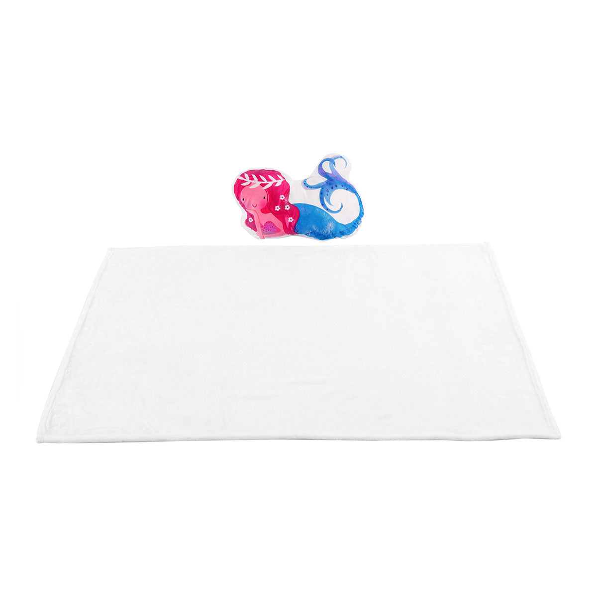 Happy Kids Mermaid Cushion/Throw 40x34 cm & 90x120 cm, Soft Polyester - SuperSaverAU - view 4