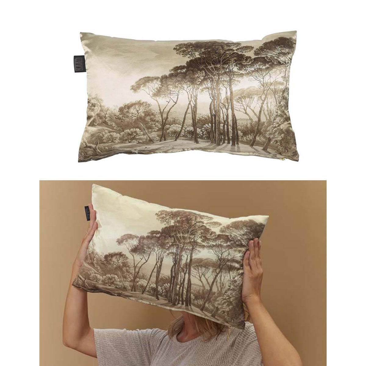 Bedding House Decorative Odetta Natural Oblong Cushion 30cm x 50cm, Landscape Print - SuperSaverAU - view 1