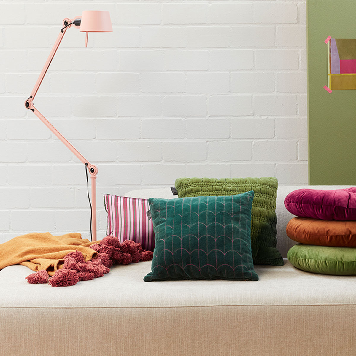 KAAT Amsterdam Phoeby Reversible Satin Cushion – Multi 30 x 50cm
