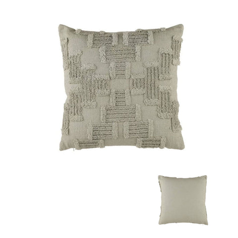 Accessorize Roseto Sage Square Cushion 45cm x 45cm - Textured Design, Polyester Fill - SuperSaverAU - view 1