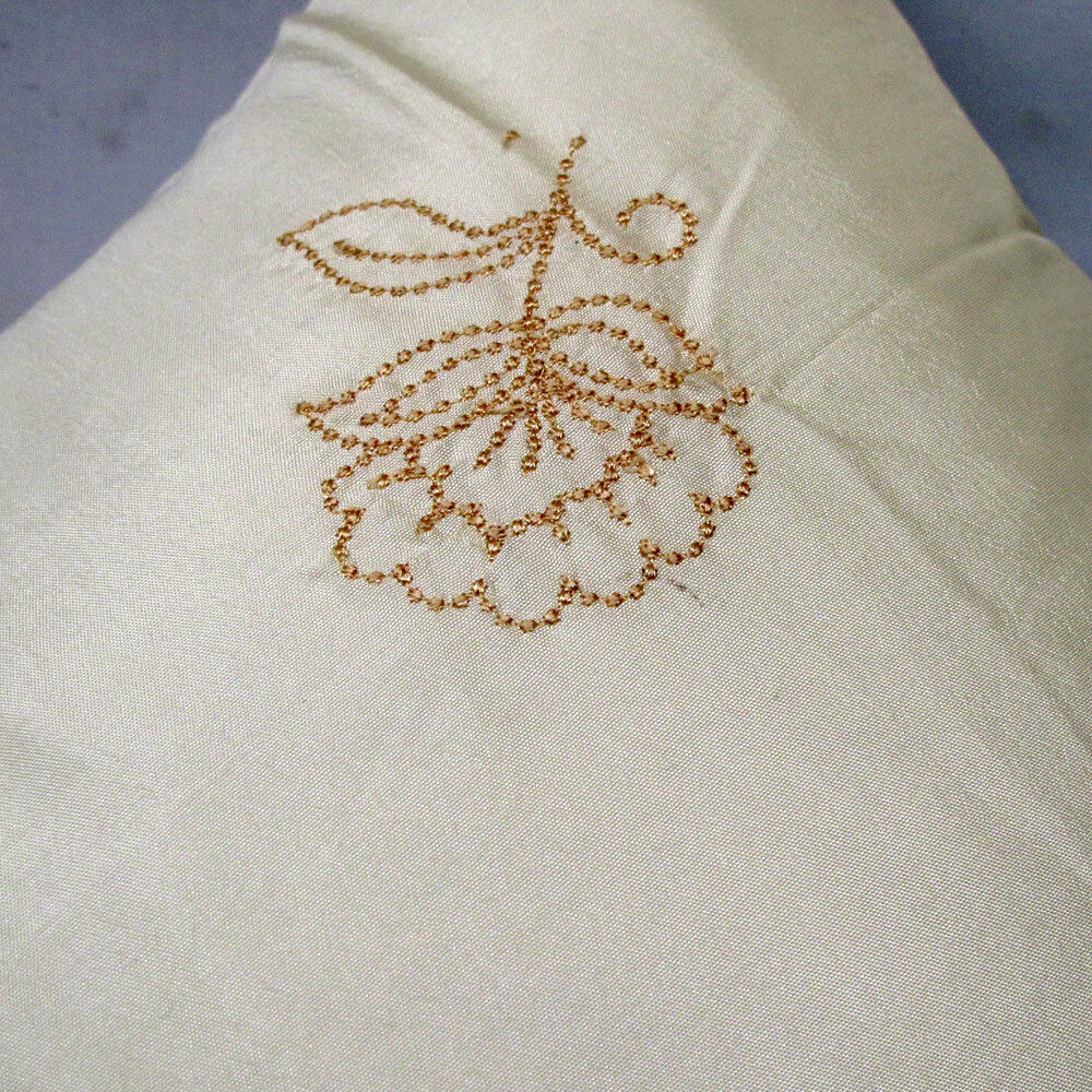 Accessorize Set of 2 Cushion Covers 45 x 45 cm Floral Embroidery Faux Silk - SuperSaverAU - view 3
