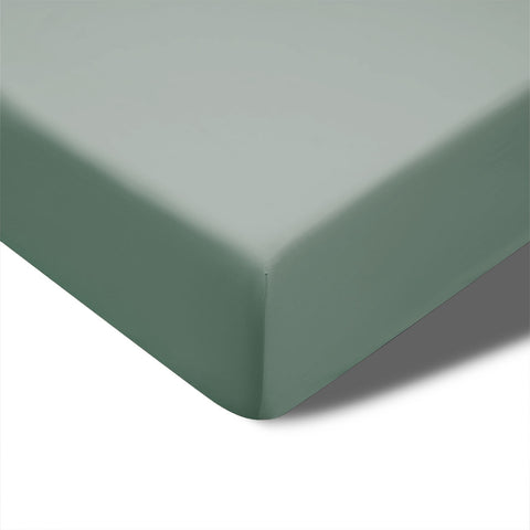 Accessorize 400TC Sage Bamboo Cotton Fitted Sheet 40cm Wall Double - SuperSaverAU - view 1