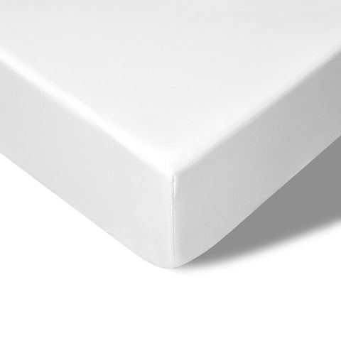 Accessorize 400TC White Bamboo Cotton Fitted Sheet 40cm Wall King - SuperSaverAU - view 1