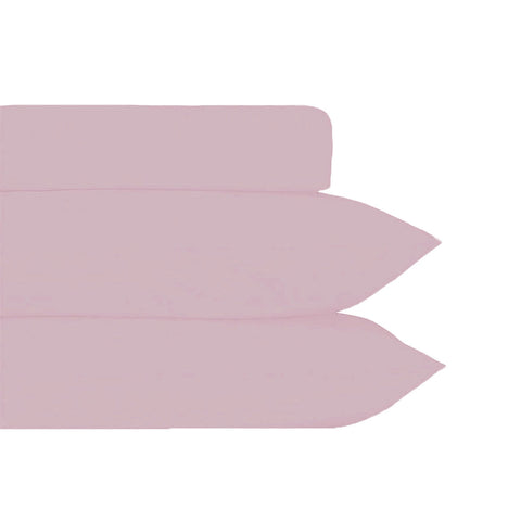 Queen Dusty Pink 35cm Wall Plain Dyed Polyester Cotton Combo Set - SuperSaverAU - view 1