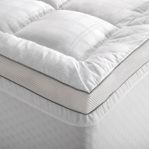 Accessorize Deluxe Hotel Mattress Topper King - 375TC Cotton, Machine Washable - SuperSaverAU - view 1