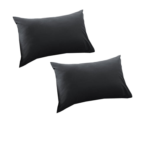 Accessorize Charcoal 400TC Bamboo Cotton Standard Pillowcases 48 x 73 + 15cm - SuperSaverAU - view 1