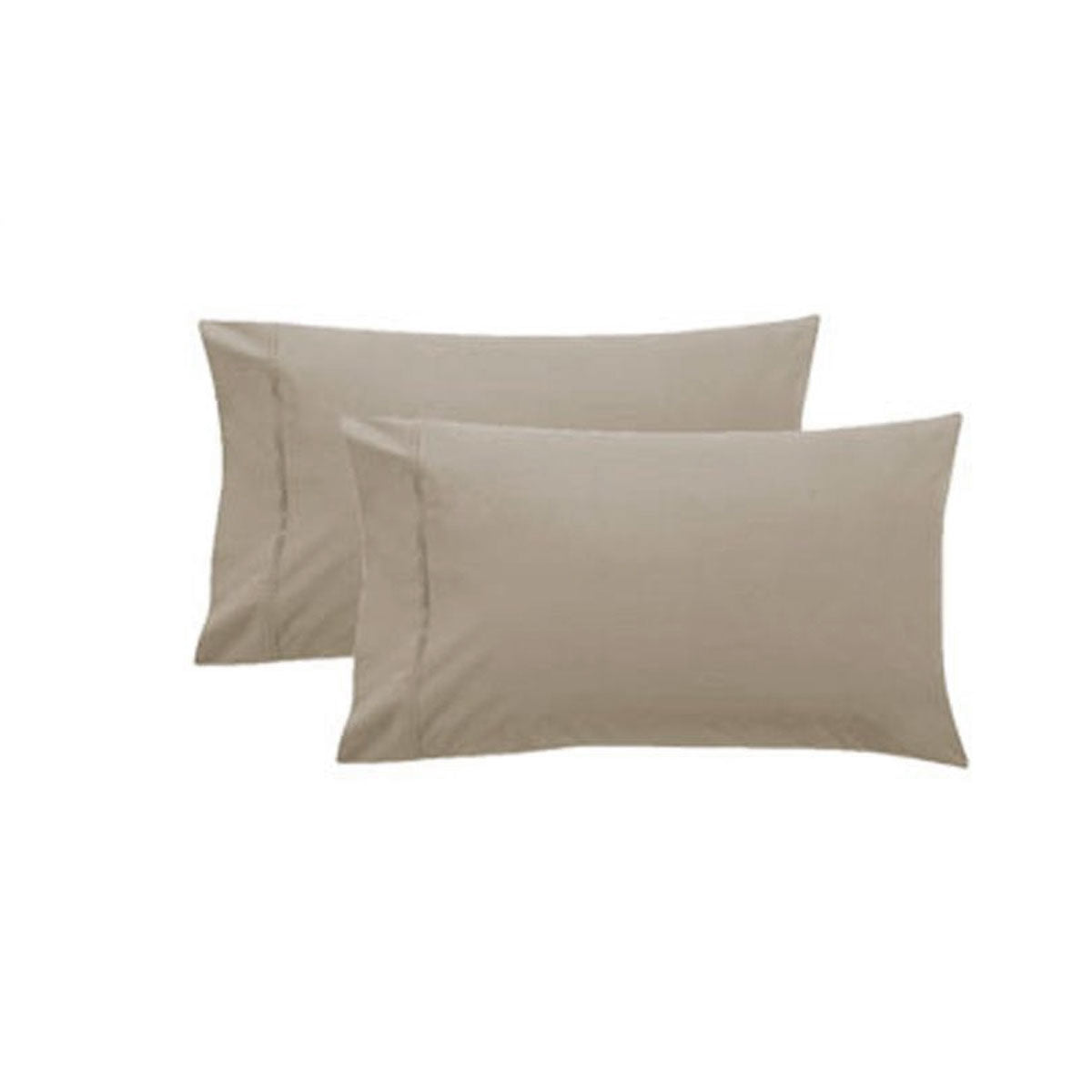Pure Cotton 250TC Cuffed Standard Pillowcase Pair 48 x 73 cm - Latte - SuperSaverAU - view 1
