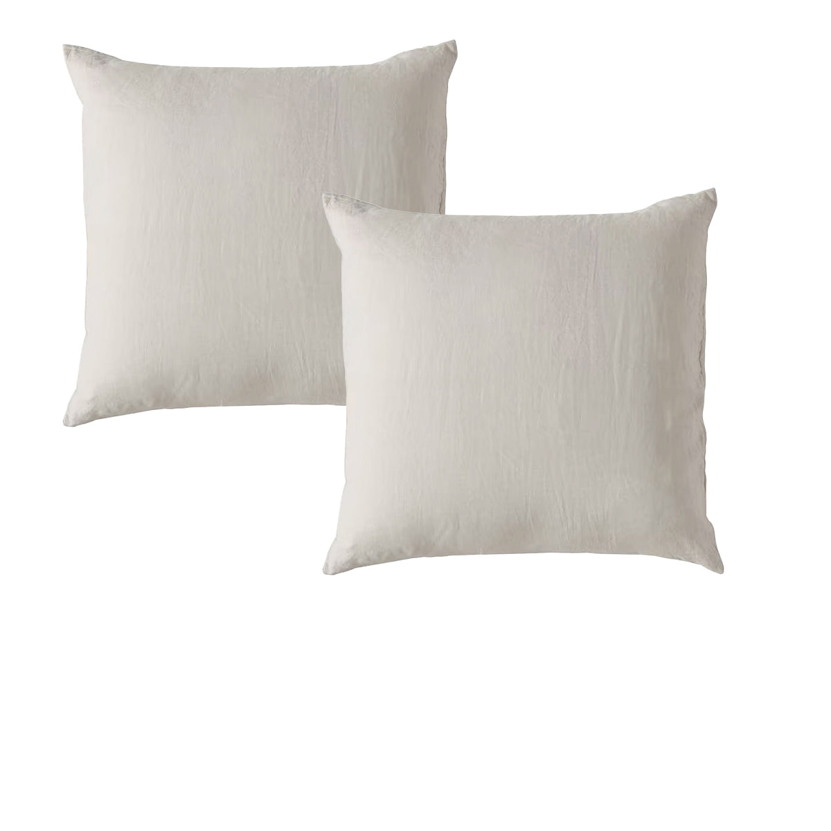 Vintage Design Homewares Natural French Linen European Pillowcases 65x65cm - Set of 2 - SuperSaverAU - view 1