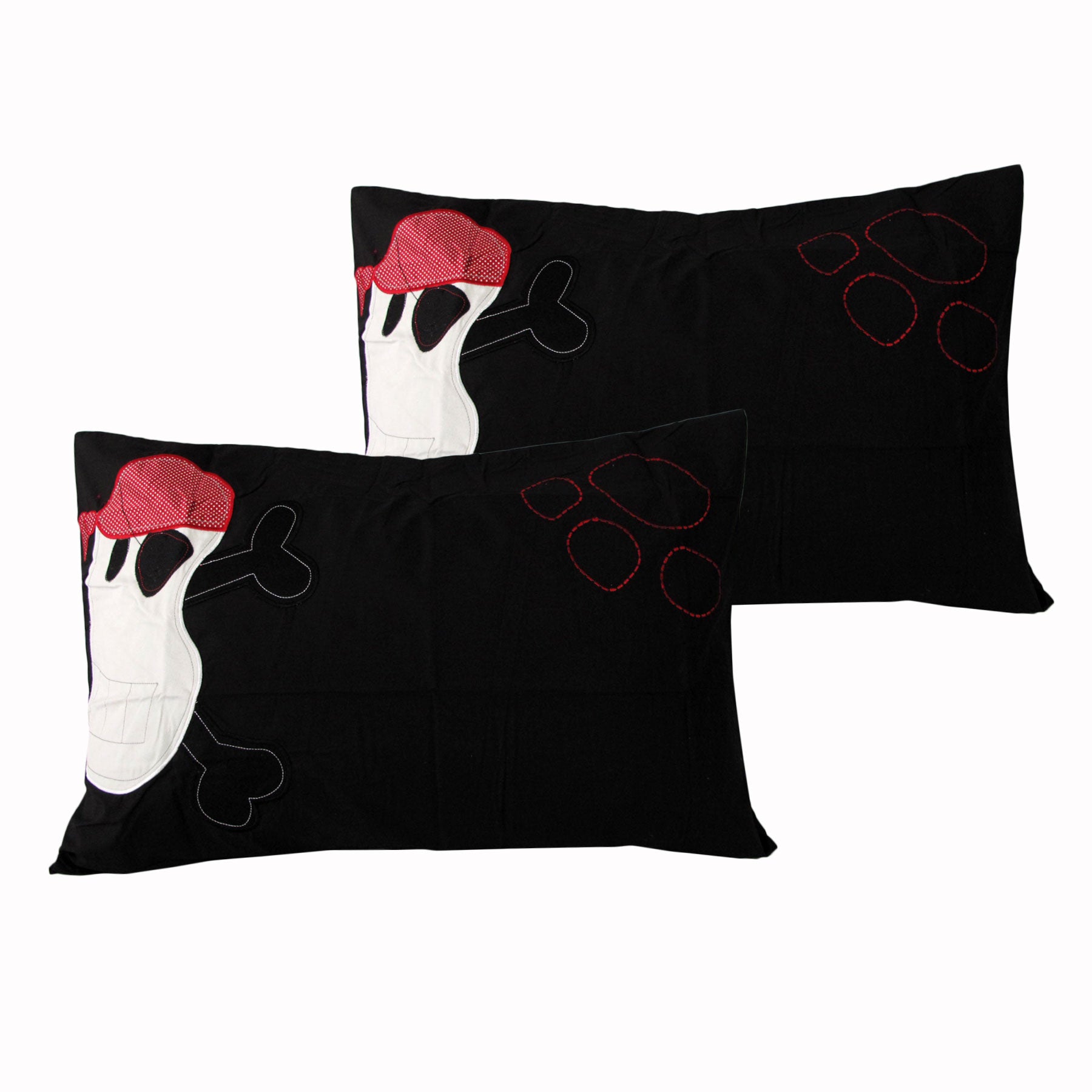 Happy Kids Funny Bones Standard Pillowcases 2-Pack 48x73 cm Pirate Skull Design - SuperSaverAU - view 1