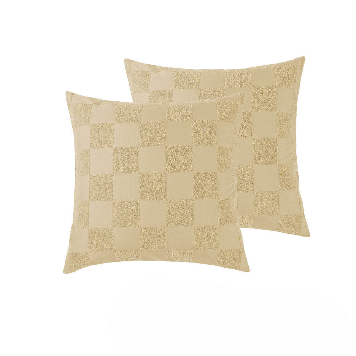 Tipo Safari Chenille Quilt Cover Set - Texture Grid Pattern, Single Size 140 x 210cm - SuperSaverAU - view 1
